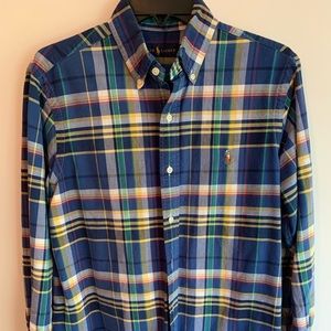Polo Ralph Lauren blue plaid button down.